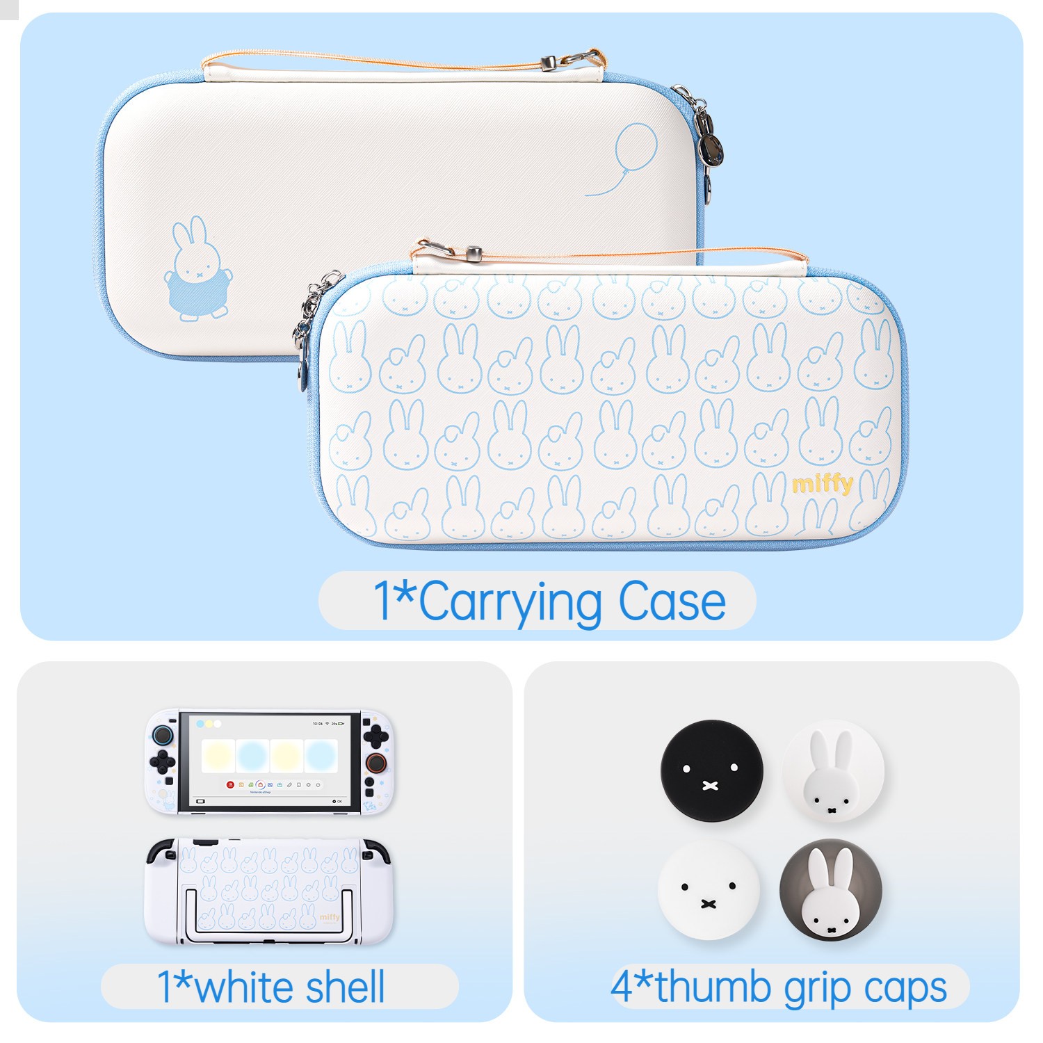 Cartoon Protective Case for Nintendo Switch 2(2025) Joycon Cover Miffy Bunny