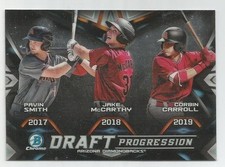 2019 Bowman Draft Chrome Draft Progression Pavin Smith McCarthy Corbin Carroll
