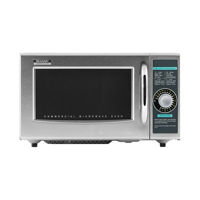 Sharp R-21LCFS 1000W Medium Duty Commercial Microwave Oven, Dial Control, 120V