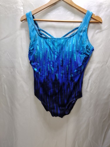Great Lengths By Longitude Women's Triple X Back Tank One Piece Swimsuit Sz 10