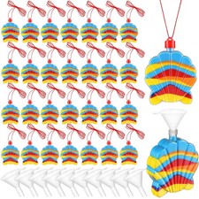 30 Pcs Sand Art Bottle Shell Necklaces Art Craft Bulk for Craft Party Supplie...