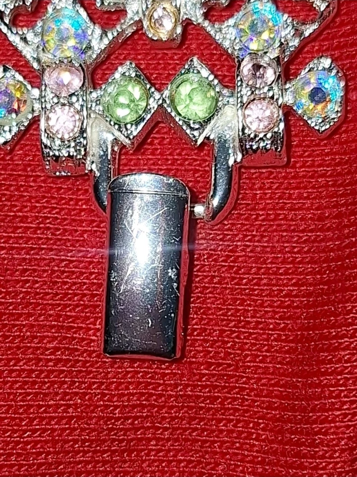 Pulsera RJ Graziano Cristales Austriacos Mujer Vintage Años 90 Rosa Celadón Verde Foto 3 de 4