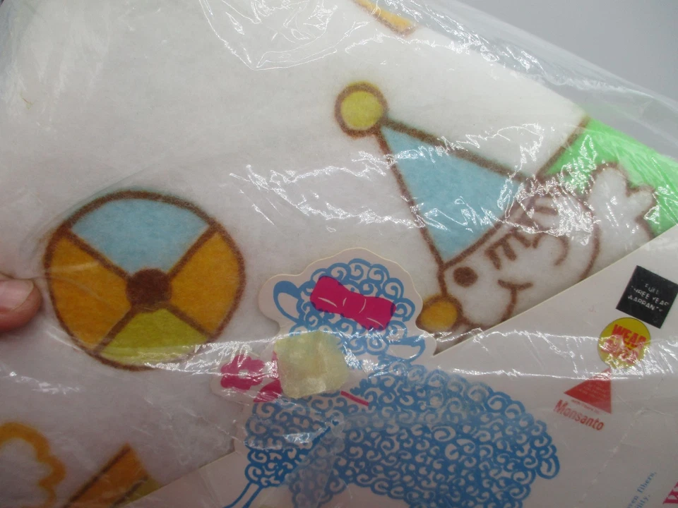 MANTA CUNA CARTERS VINTAGE CON TREN PAYASO JIRAFA ¡Y MÁS! ~ ¡NUEVO PRECINTADO!! Foto 3 de 4