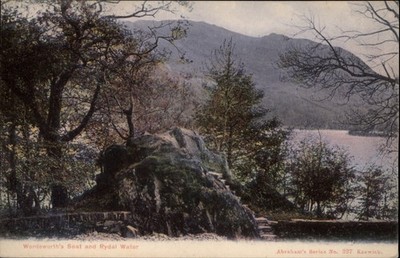 Wordsworths Seat Rydal Water Keswick vintage postcard v746