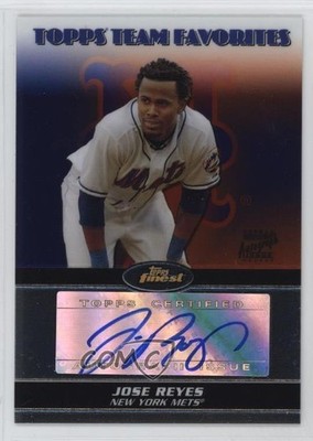 2008 Topps Finest Topps Team Favorites 89/100 Jose Reyes #TFA-JR Auto 6h1