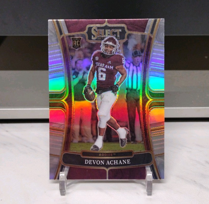 2023 Panini Select Draft Picks - Concourse De'Von Achane #20 Silver Prizm (RC)