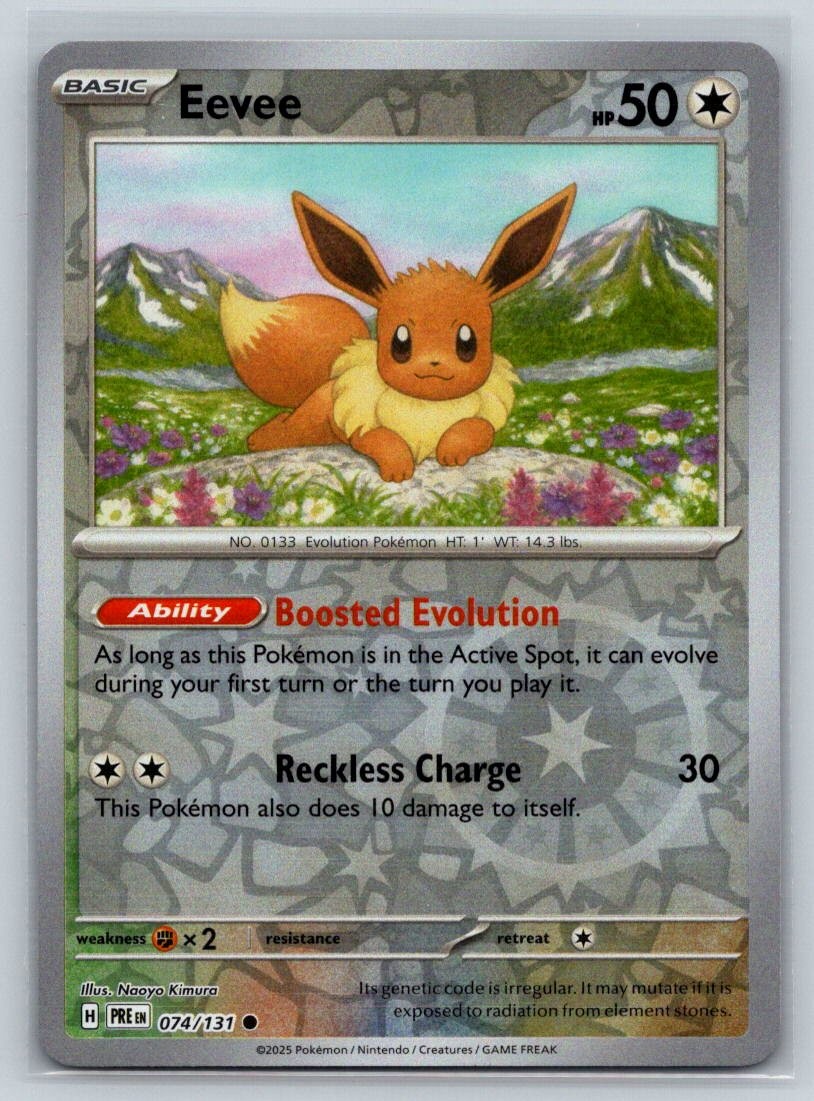 Eevee Reverse Holo Common SV: Prismatic Evolutions 074/131 NM