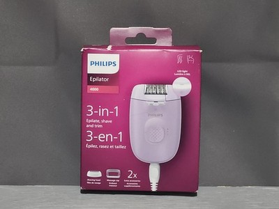 Philips Series 4000 Dry Corded Epilator 3 in 1 Epilate Shave Trim - New Open Box