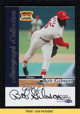 1999 Fleer Sports Illustrated Greats of the Game Auto Bob Gibson Auto HOF 7xr
