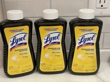 Lot 3 Lysol Original Scent Concentrate 12 fl oz Deodorizes Cleans 9 Gallon New