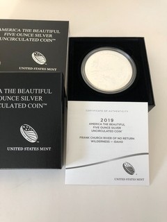 2019 P ATB Frank Church River 5 oz .999 Fine Silver Coin OGP FREE SHIPPING