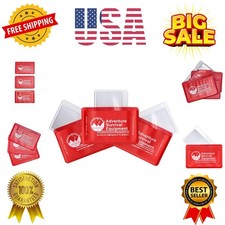 Credit Card Size Fresnel Lens Fire Starter and Magnifier Lenses 3 Pack - Red