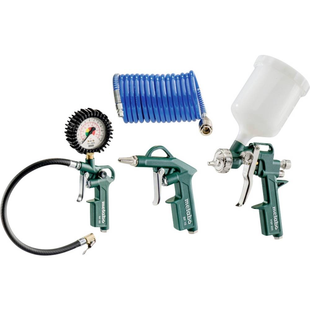 Metabo LPZ 4 Set d'outils pneumatiques complet avec pistolet de gonflage et soufflette compacte