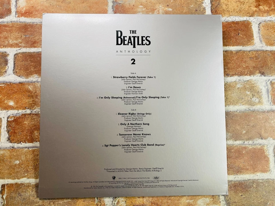 THE BEATLES ANTHOLOGY 2 PROMO Sampler 7 TRACK 12" Vinyl Record Limited Rare EX P - Image 2 of 4
