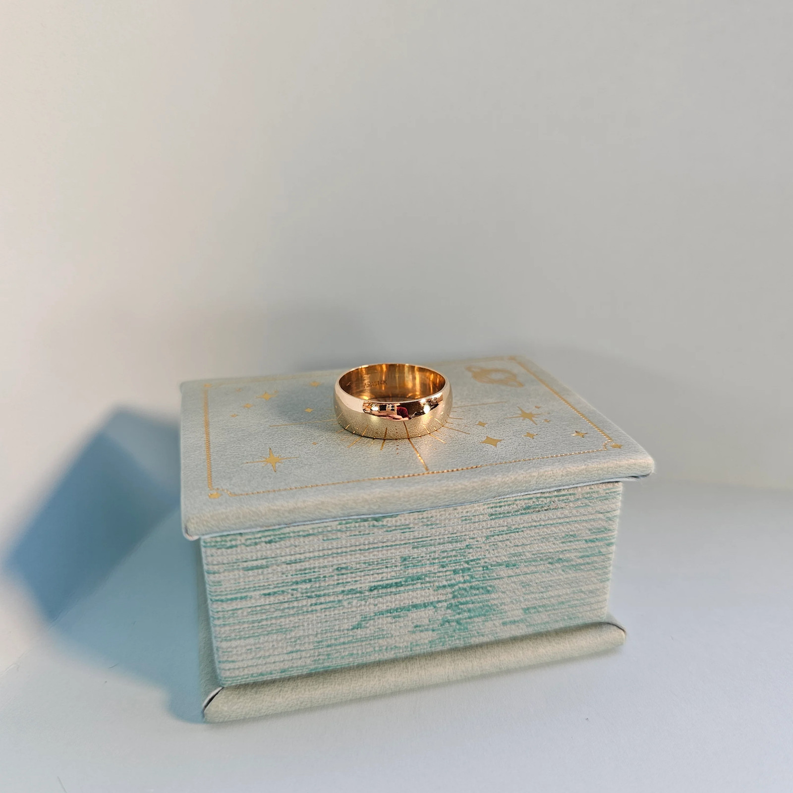 14ct Solid Yellow Gold D-Shape Wedding Ring - 4.4… - image 22