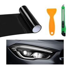 Wevdn Car Light Tint Film 46.8 11.8 46.8x11.8 Inches Dark Black