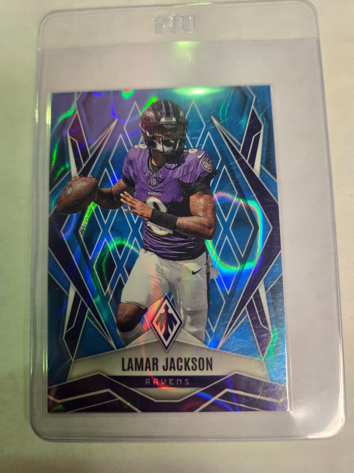 Panini Phoenix 2025 Lamar Jackson #144 Light Blue Lava /325 Ravens