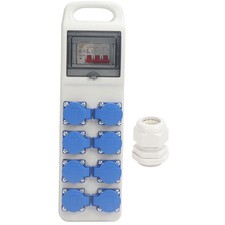 Industrial Socket Box 8 Way IP65 Waterproof Socket Distribution Box With Leakage