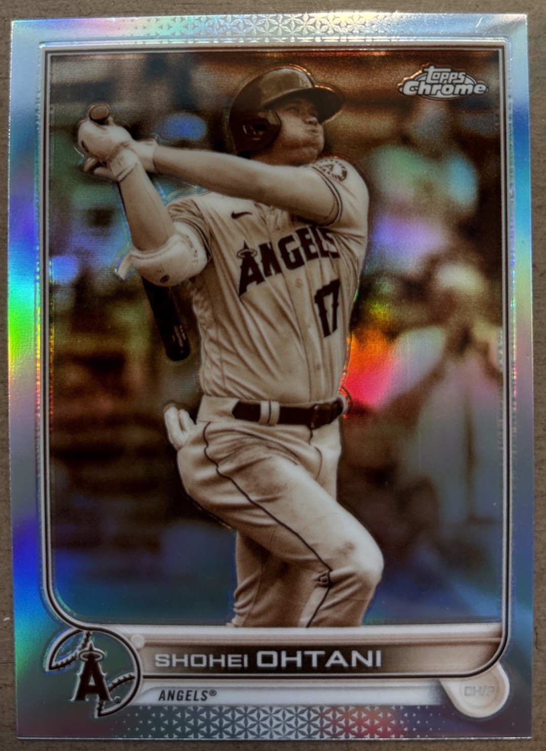 Shohei Ohtani SEPIA REFRACTOR 2022 Topps Chrome Card Angels