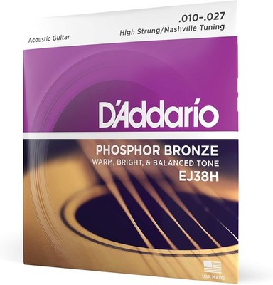 D'Addario Guitar Strings Phosphor Bronze Acoustic Guitar Strings EJ38H Ric