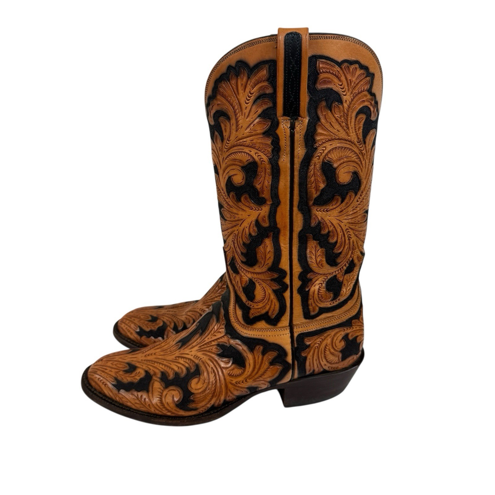 Lucchese 8.5 Classics Kent Hand Tooled Western Cowboy Boots $2500.00 Custom READ image 6