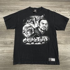 WWE Cryme Tyme Shirt Mens Medium Black Wrestling 2008 YO Graphic Back Print Y2K