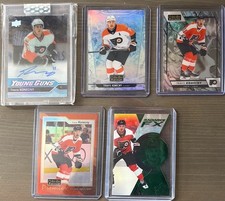 Upper Deck Young Guns Clear Cut Travis Konecny in a Set of 5 cards*