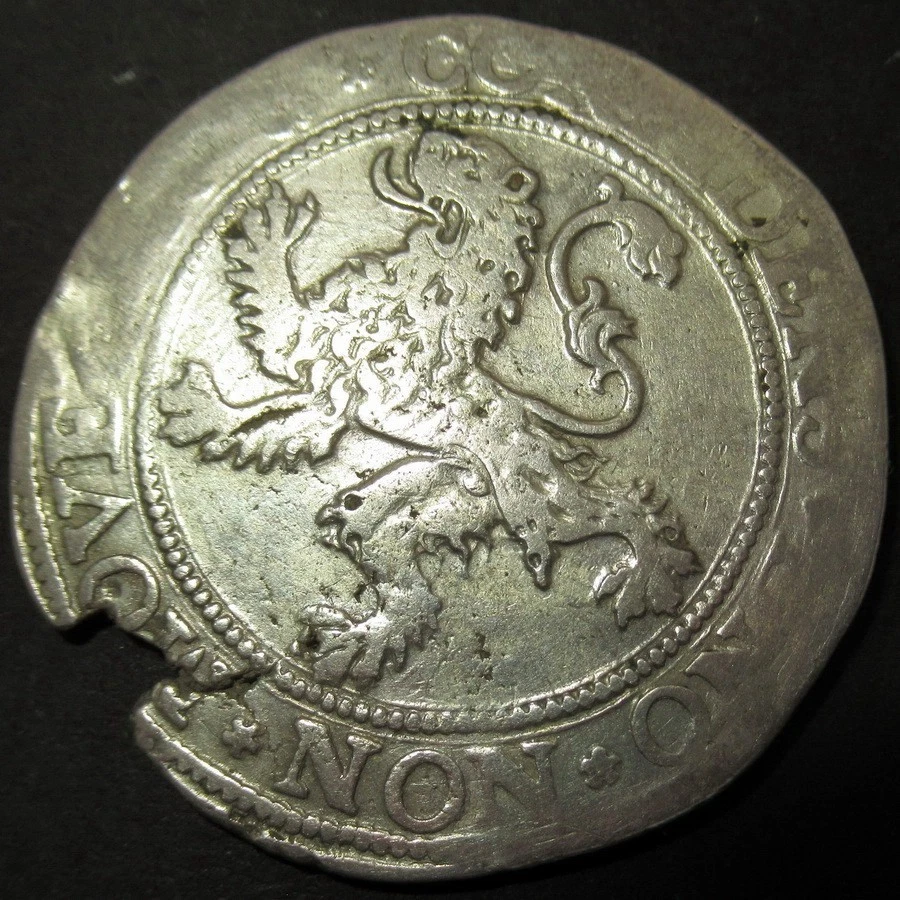 First Silver Dollar 1576 Dutch Colonial Holland mint 450 years old Early date RR - Image 2 of 3