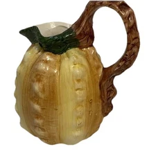 Ceramic Pineapple Pitcher Hand Painted Made In Italy 10”