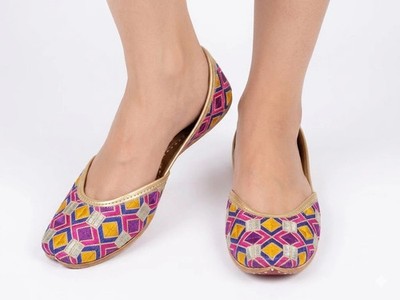Women Shoes Indian Handmade Jutties Designer Flip-Flops Mojaries US 5.5-6.5