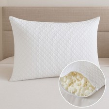 Image of Shredded Memory Foam Quilted Pillows Firm Bounce Back Deluxe Bed Pillows 50x75cm