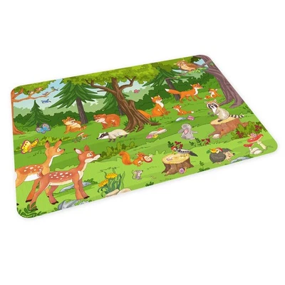 stabiles Vinyl Tischset Waldtiere Kinder Platzset abwaschbar - Bild 1 von 4