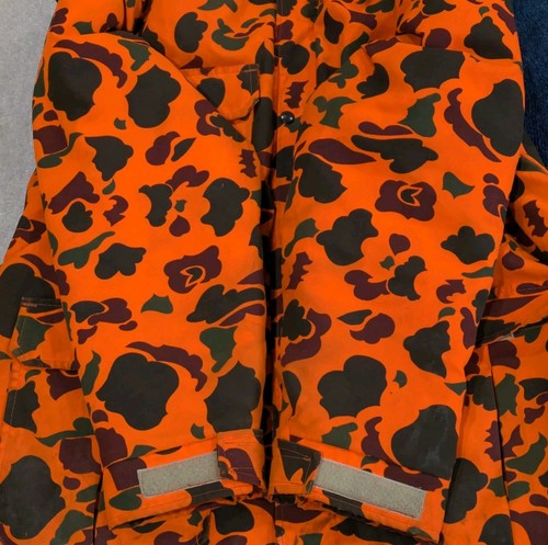 Vintage Woolrich Orange Camo Jacket Hunting Made In USA Insulated Blaze Medium - Picture 6 of 10