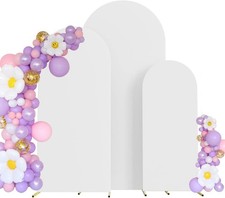 4FT,5FT,6FT Spandex Arch Backdrop Stand Covers Set of 3 4FT 5FT 6FT White
