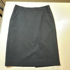 Calvin Klein Career Knee-Length Skirt W/ Belt Loop Black Size-6 0874