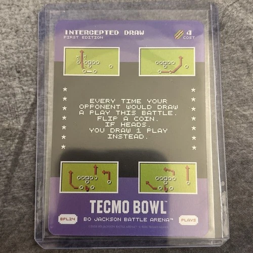 2026 Bo Jackson Battle Arena Tecmo Bonus BPL24 SSP Play Card “intercepted Draw”