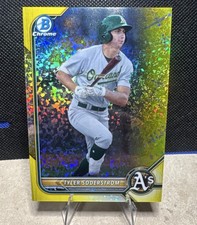  2022 Bowman chrome Tyler Soderstrom Yellow Mini-Diamond Refractor #d /75