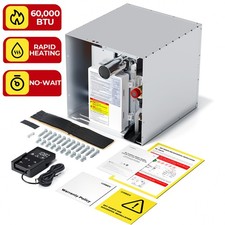 RV Tankless Water Heater Propane Gas 3.5 GPM 60,000 BTU with Remote Controller