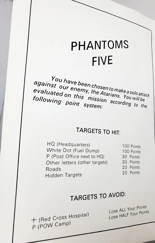 Apple II ~ Phantoms Five (1980) Instruction Manual ~ Sirius Software ~ RARE!! - Image 3 of 4