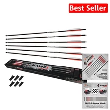 Expertly Crafted 376gr Carbon Arrows Set for Crossbow & PCP Shooting Success