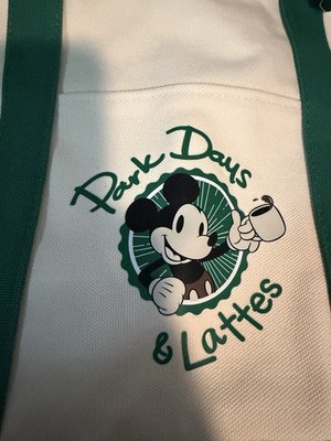 Disney Parks 2026 Starbucks Park Days and Lattes Tote Bag  display picture 1