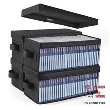 Cd Storage Box Pack Of 4 Cd Case Holder For Home Car 4 Pack-transparent