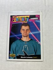 Upper Deck Hockey 2020 2021 #P-91 MAXIM LETUNOV  Rookie Portraits SAN JOSE SHARK