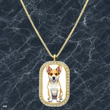 Amazing Cute Dog Puppy Pendant Necklace Image Design Delicate Gold Tone Epic