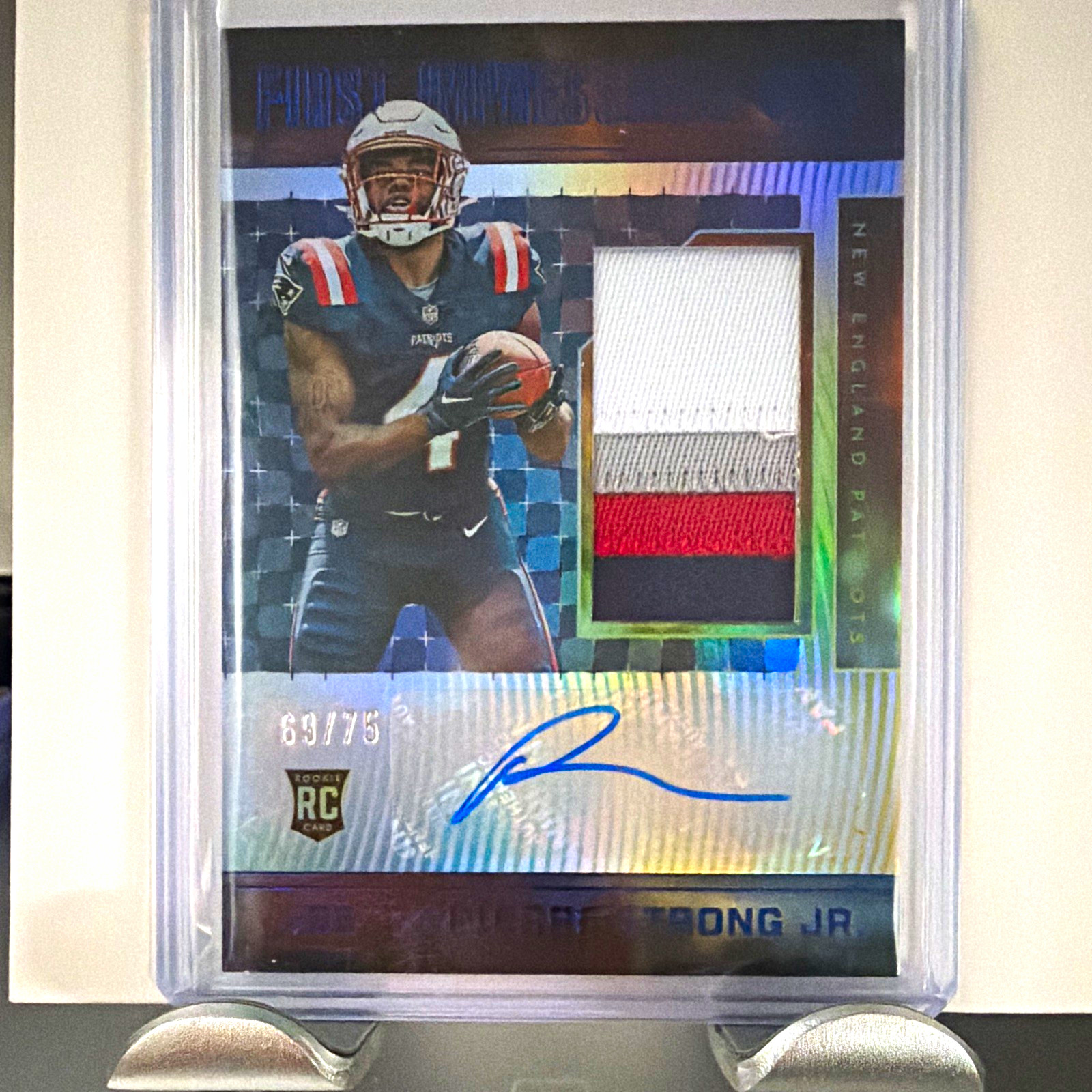 Pierre Strong Panini Illusions #124 Autograph Memorabilia Blue
