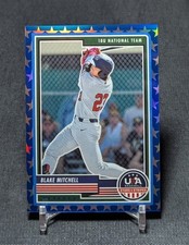 Blake Mitchell Blue Prizm /75 Rookie RC 2023 Stars & Stripes USA Card #93 Royals. rookie card picture