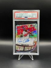 2023 Bowman's Best CAM COLLIER Reel Die-Cut Mini Diamond /25 AUTO Reds PSA 10