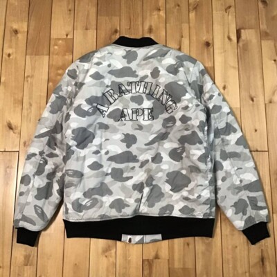 BAPE DOT CAMO MA-1 bomber jacket A Bathing Ape Size L | eBay