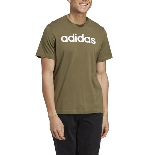 Adidas Essentials Mens T Shirts Short Sleeve Summer Embroidered Logo Cotton Tee - Picture 3 of 46