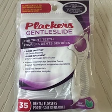 Lot Of 2  Plackers Gentleslide 35 Dental Flossers L3
